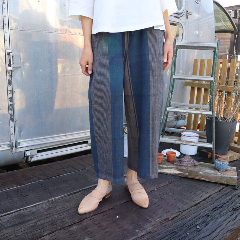 SALE!!【手織】藍染ストレートワイドパンツ | コミュニティトレード