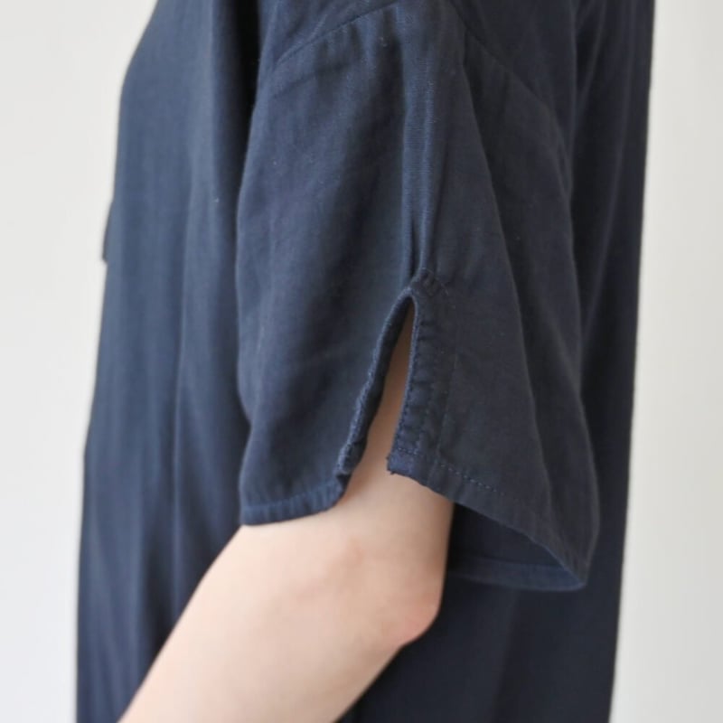 手刺繍】ヤマスリット2WAYワンピース【ダブルガーゼ】シサム工房