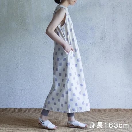 SALE!!【IKAT】ノースリカットネック・ワンピース　シサム工房
