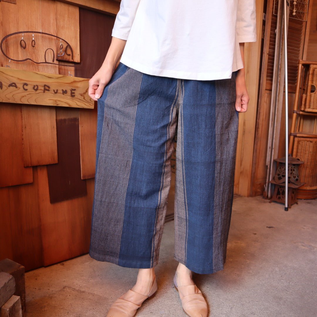 SALE!!【手織】藍染ストレートワイドパンツ | コミュニティトレード