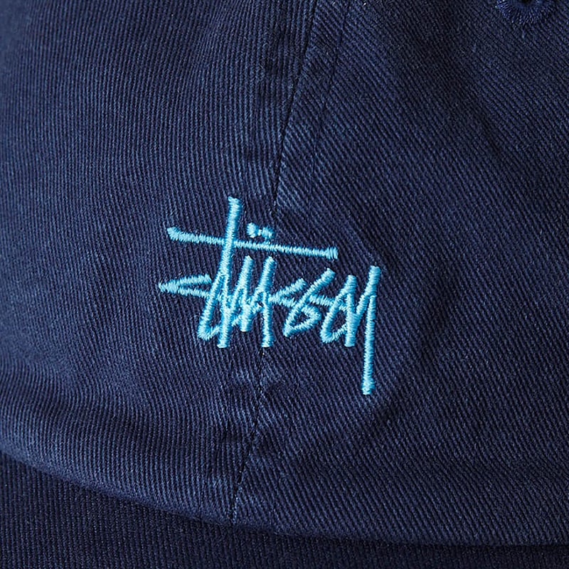 STUSSY STOCK LO PRO STRAPBACK CAP NAVY | NAKANO