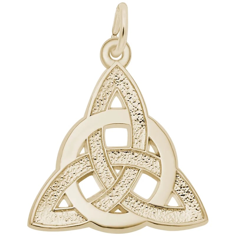 トリニティノット trinity 意味 Amazon High Polish 10 mmフラットCeltic Trinity Knotウェディングバンド14 Kゴールド リング 通販