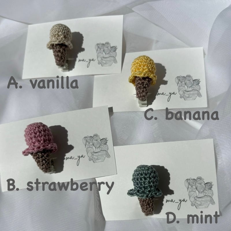 handmade♡編み込みパールチョコポニークリップ① handmade♡編み込みパールチョコポニークリップ①