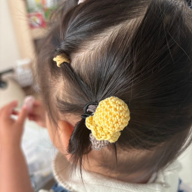 かぎ編み アイスクリーム ヘアゴム(twin set) | ma_ya.mine
