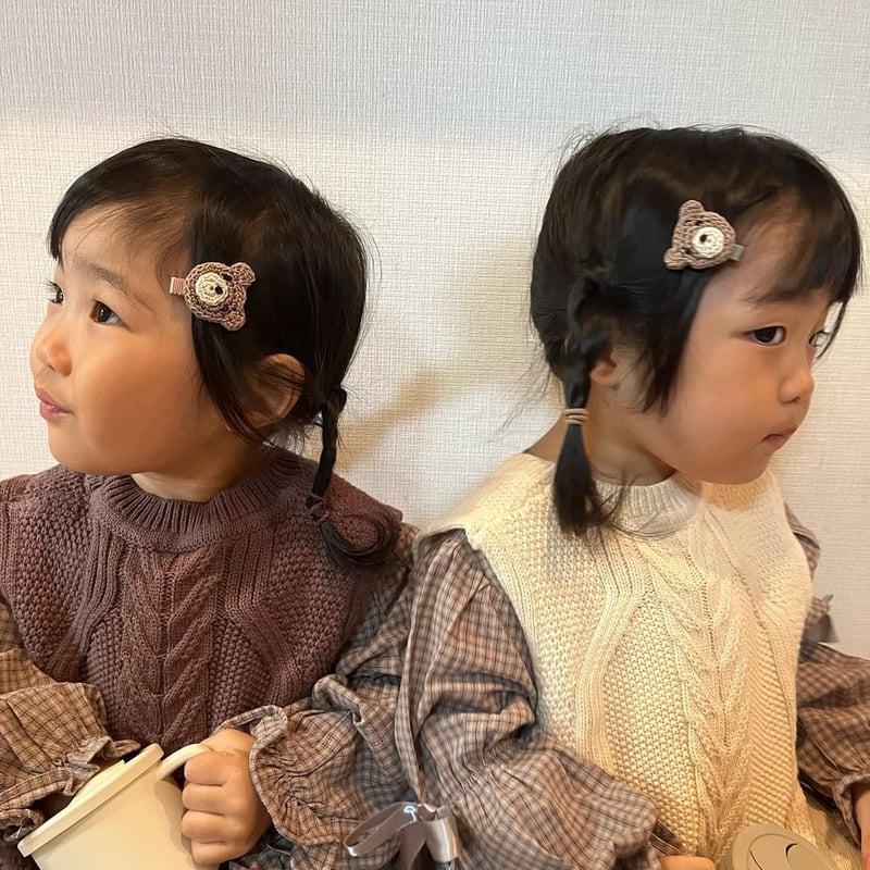 YVMIN クマ ヘアピン ヘアクリップ セット ペア YVMIN 日本未入荷 Hairpin Clip ミニベア ジュエリー ヘアピン
