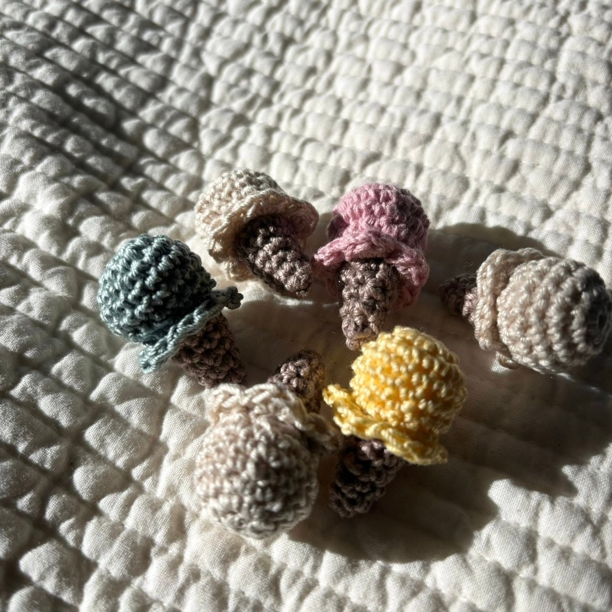 かぎ編み アイスクリーム ヘアゴム(twin set) | ma_ya.mine