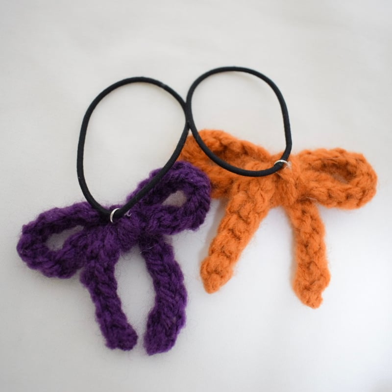 ハロウィンカラー リボンヘアゴム (twin set) | ma_ya.mine