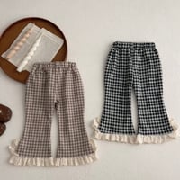 gingham check race pants