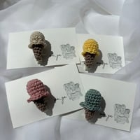 うさぎ × にんじん かぎ編みヘアゴム (twin set) | ma_ya.mine