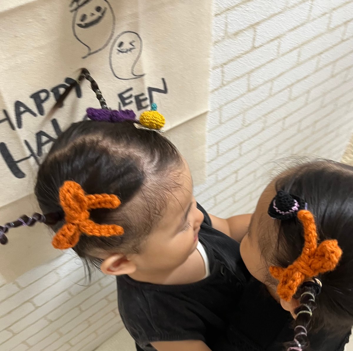 ハロウィンカラー リボンヘアゴム (twin set) | ma_ya.mine