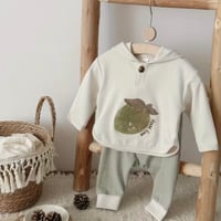 lemon sweat & border pants set