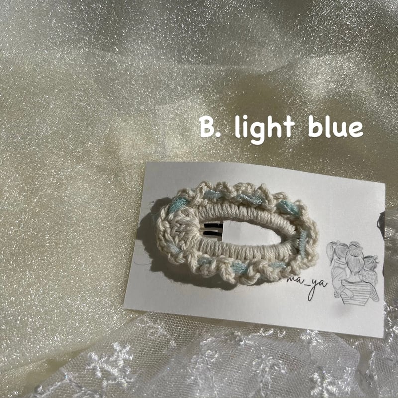 かぎ編み ミックスヘアピン | ma_ya.mine
