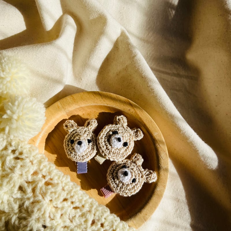 うさぎ かぎ編みクリップピン | ma_ya.mine