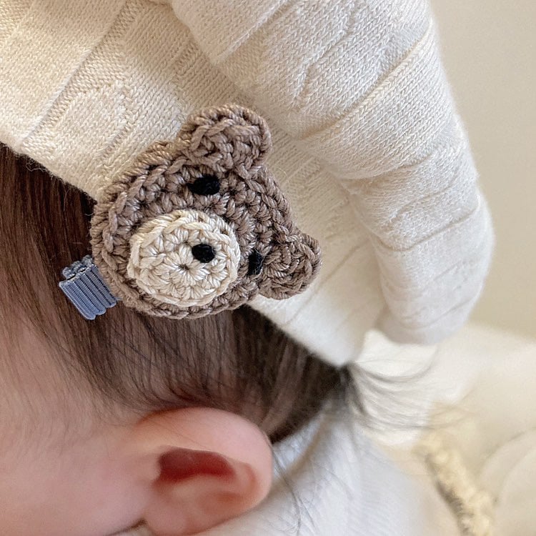 【ニコニコくまさん♪】ベビーヘアクリップ　キッズヘアクリップ ニコニコくまさん♪】ベビーヘアクリップ キッズヘアクリップ