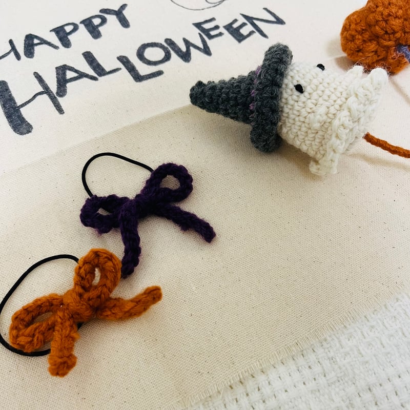 ハロウィンカラー リボンヘアゴム (twin set) | ma_ya.mine