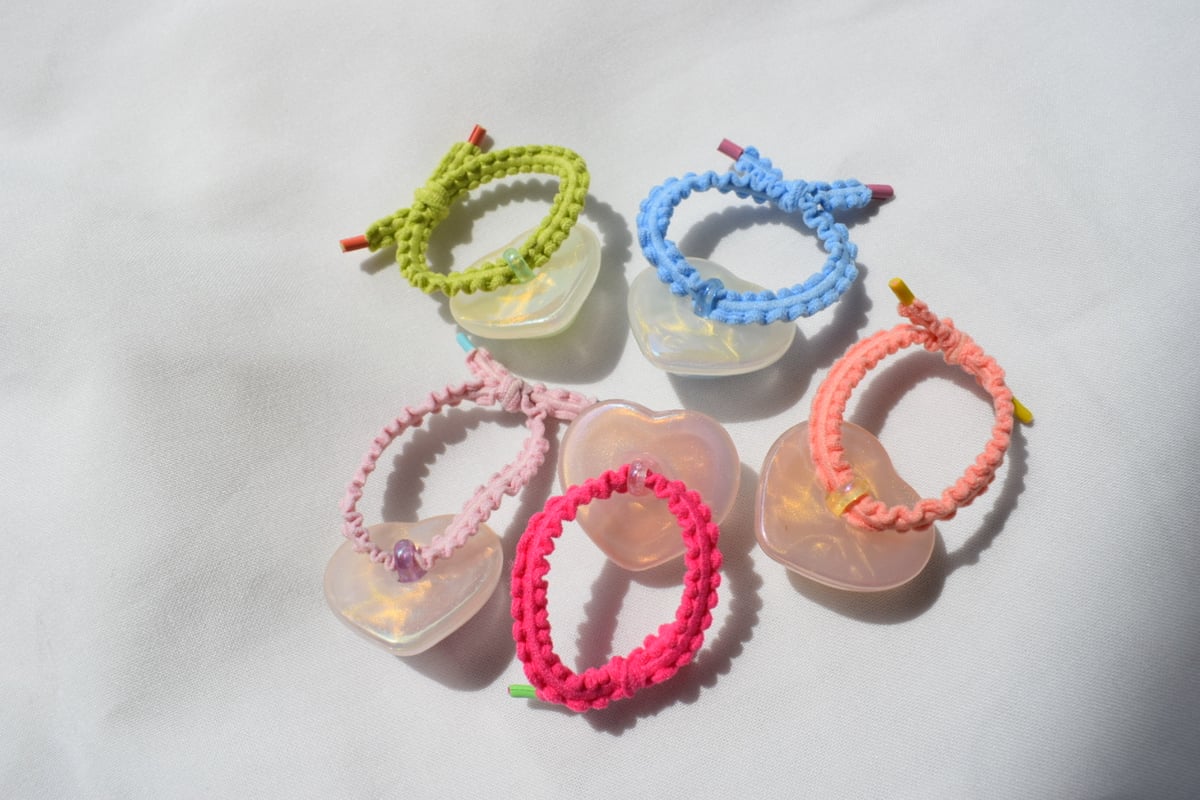 pukuri heart hair gom ( twin set ) | ma_ya.mine