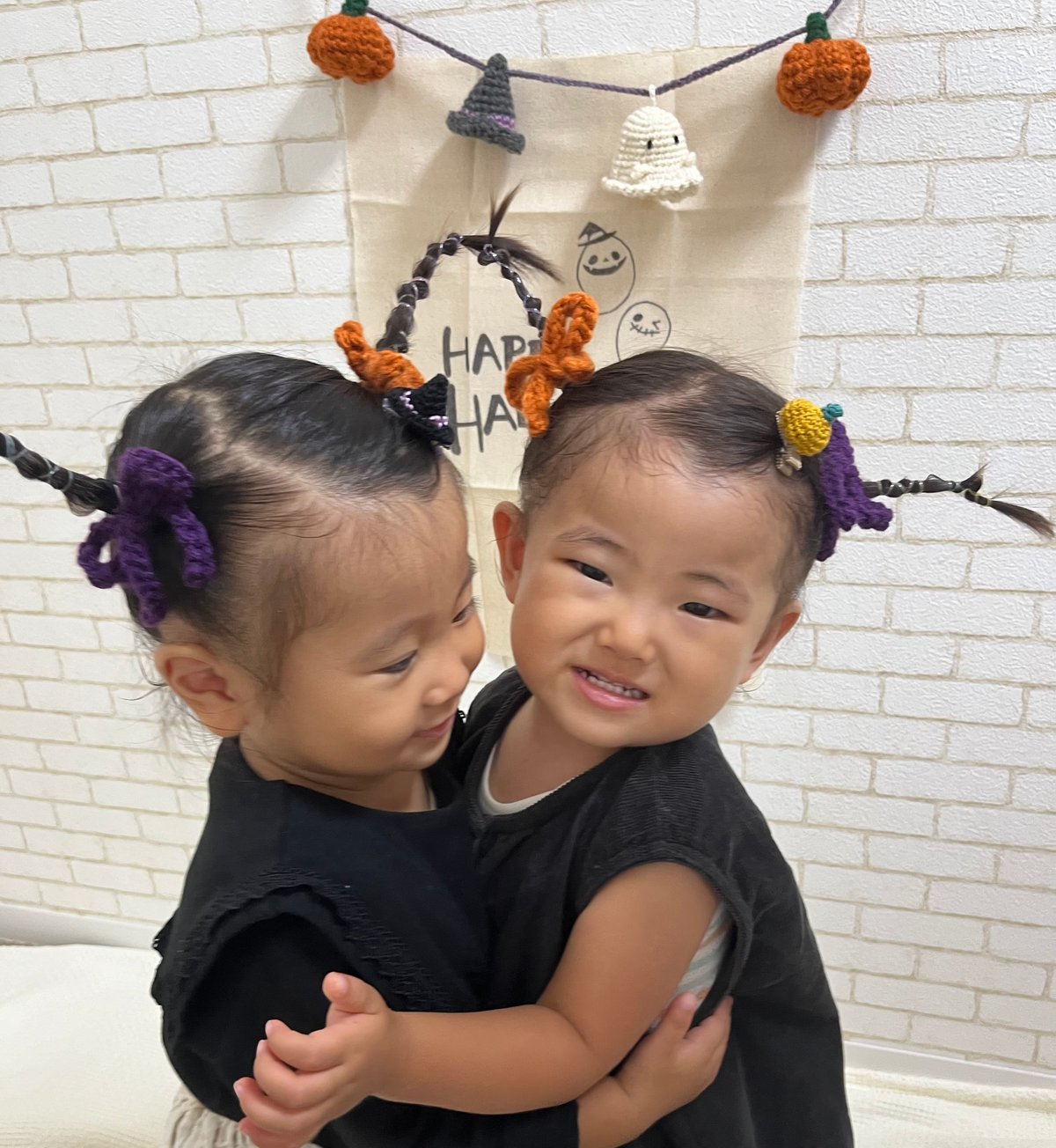 ハロウィンカラー リボンヘアゴム (twin set) | ma_ya.mine