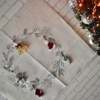 Christmas lease tapestry & ornament set