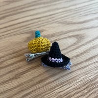 うさぎ × にんじん かぎ編みヘアゴム (twin set) | ma_ya.mine