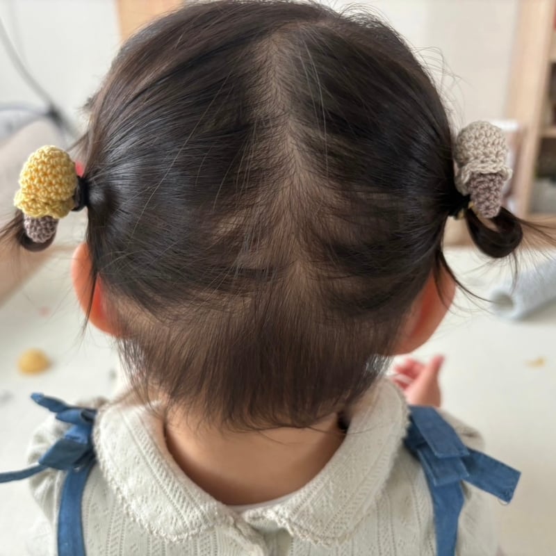 かぎ編み アイスクリーム ヘアゴム(twin set) | ma_ya.mine