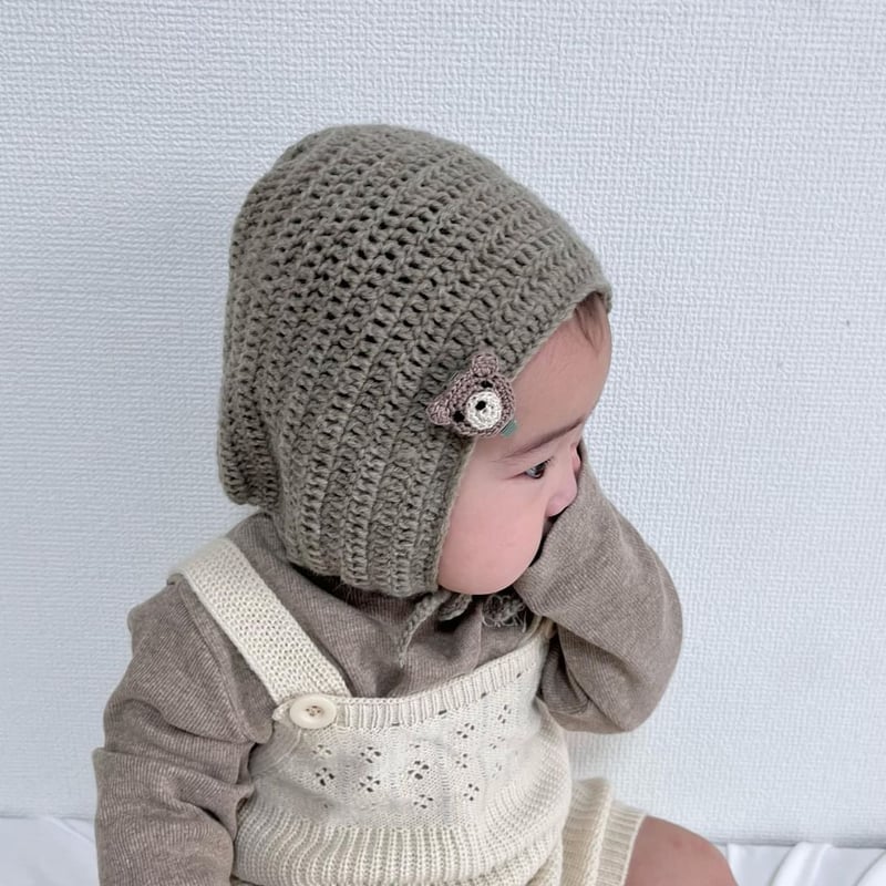 くま かぎ編みクリップピン | ma_ya.mine