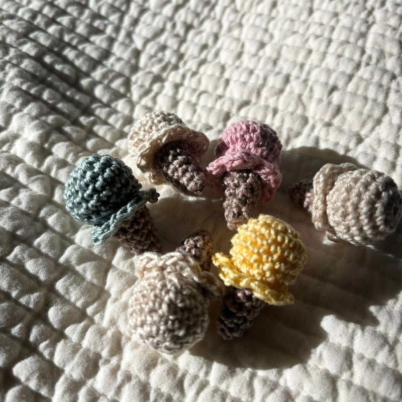 かぎ編み アイスクリーム クリップピン | ma_ya.mine