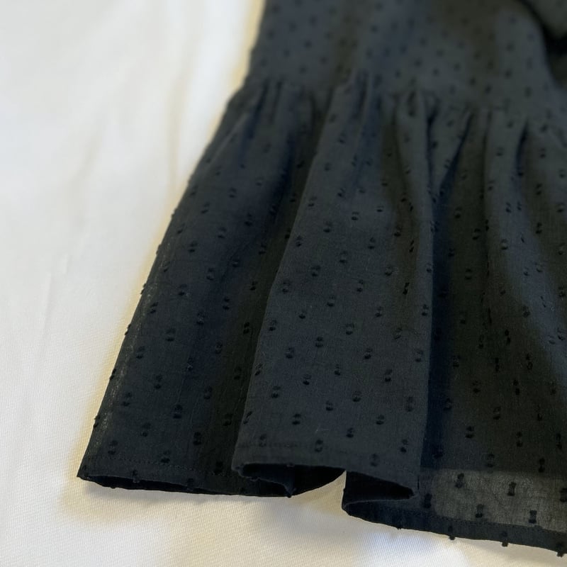 大人服 程よい透け感 ギャザー切り替え 水玉刺繍 カラー 大人服 程よい透け感 ギャザー切り替え 水玉刺繍 カラー