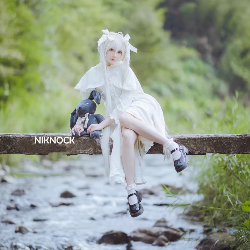Niknock ヨスガノソラ 春日野穹 ウサギ洋服 コスプレ衣装 ウィッグ 靴 