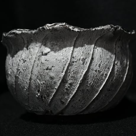 備前焼鉢M　銀彩　YCWM-4