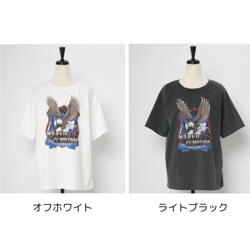 イーグルプリントTシャツ レディースTシャツ 半袖 | ヒイラギ商店