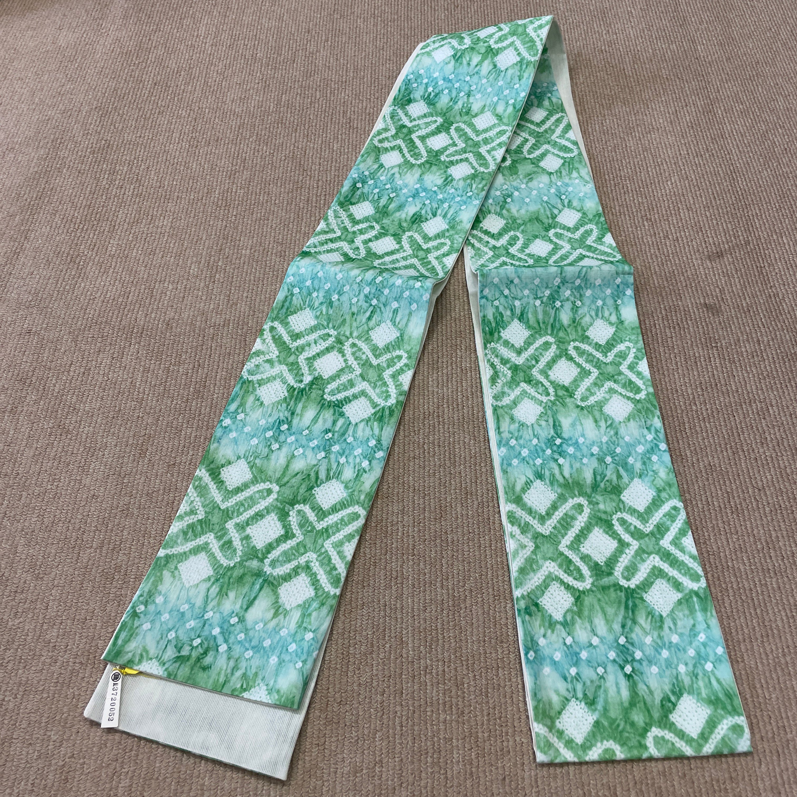 新品 有松絞り 手絞り 一点物 半巾帯 浴衣帯 綿 裏地麻 | とみや呉服店