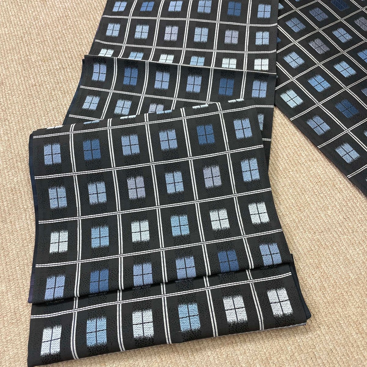 新品 逸品 西陣織 袋帯 天然灰汁醗酵建本藍染 桂秀 すくも アート裕