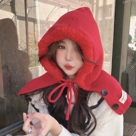 ミラード 保温 毛縁 ネックガード フード付き帽子 ネックウォーマー セット