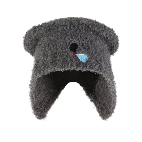 かわいい コアラ 耳あて 顔を引き立てる 小さい フリース プルオーバーハット