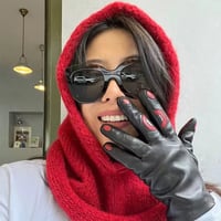 秋冬シーズン ネックウォーマー 一体型 ニット ヴィンテージ バラクラバ  ニット