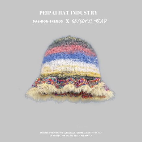 レトロ 油絵風 フリル フィッシャーハット