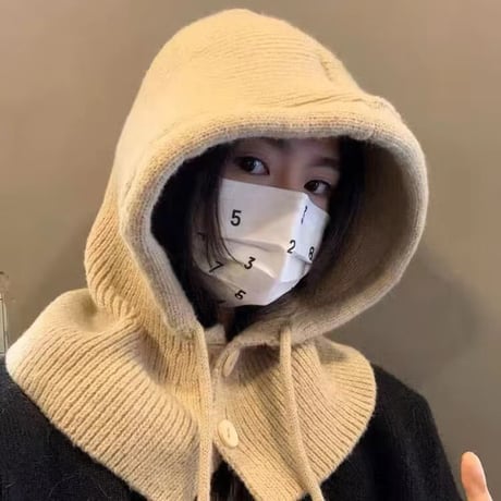 韓国 バラクラファ 保温 ネックウォーマー 一体型 カップル用