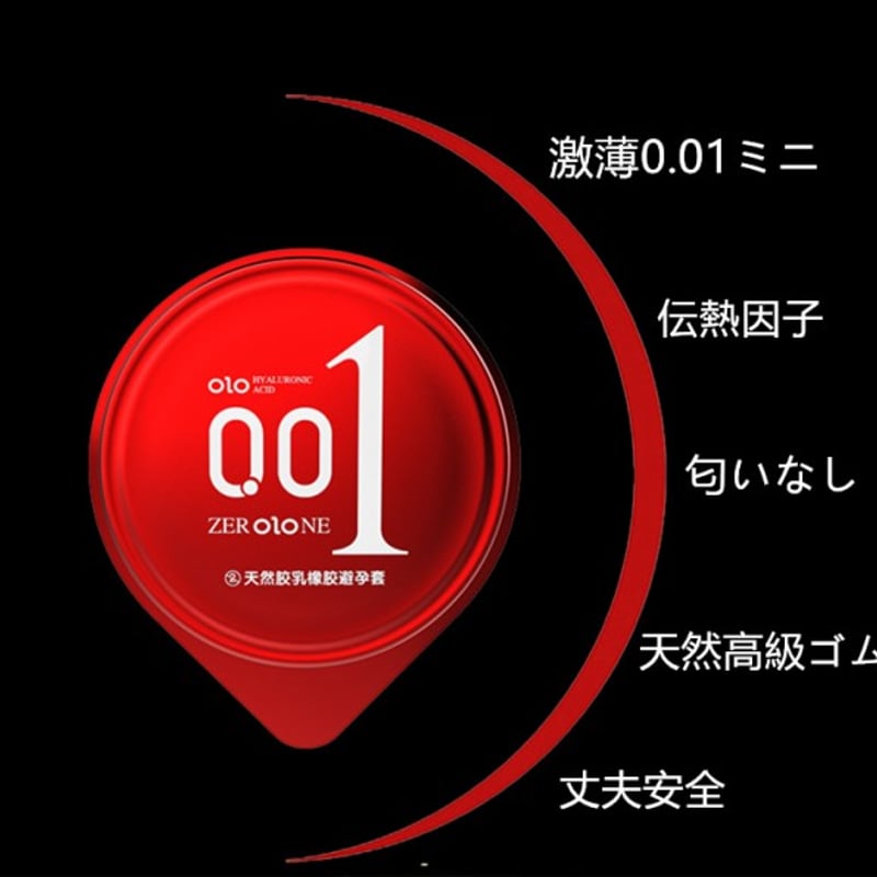 OLO最新激薄コンドーム0.01ミニ 熱感因子導入 お得な3箱セット・9個