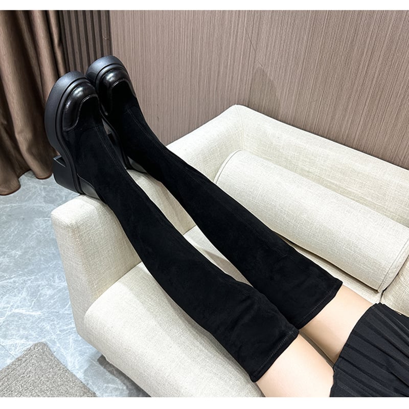 板購入の方限定　追加ブーツ　27cm 増大版】【足元の悩み解消！】大きなサイズ対応・弾力厚底ブーツ