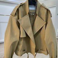 フロント開きショートコート