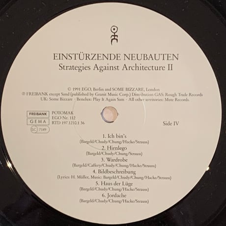 Einstürzende Neubauten ‎– Strategies Against Architecture II (2LP/Used)