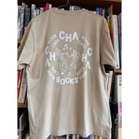 CHA CHA CHA BOOKS T-SHIRT(サンドベージュ/ホワイト)