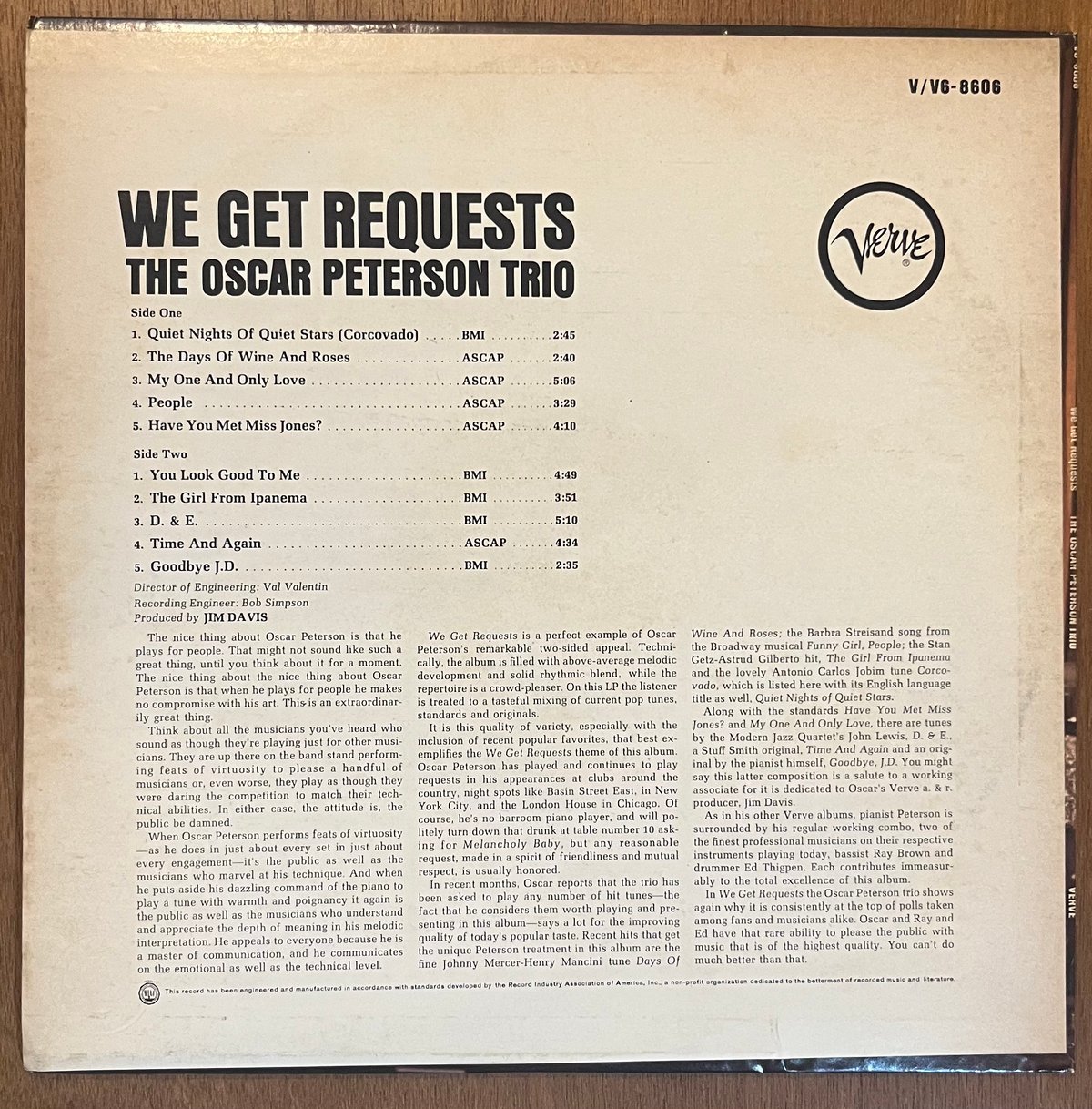 Oscar Peterson / オスカー・ピーターソン / We Get Requests