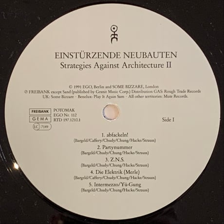 Einstürzende Neubauten ‎– Strategies Against Architecture II (2LP/Used)
