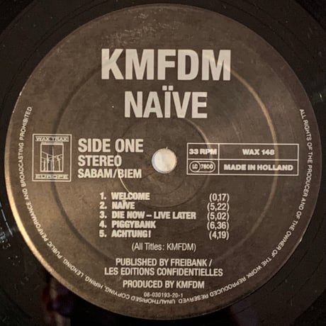 KMFDM - Naïve (LP/Used)