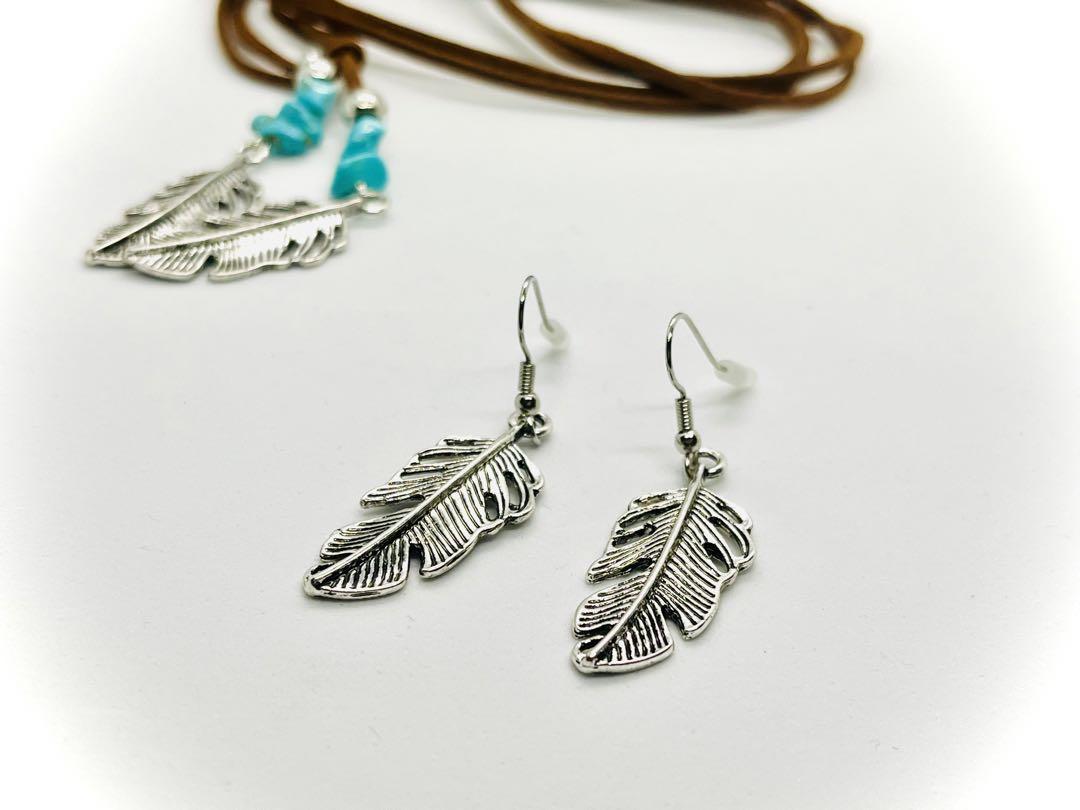 美品*インディアンジュエリー イヤリング シルバー モチーフ 匿名配送 013.インディアン ジュエリー シルバー フェザー チョーカー