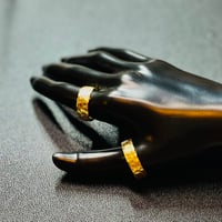 【サイズオーダー】46_真鍮 6mm フラット 槌目リング