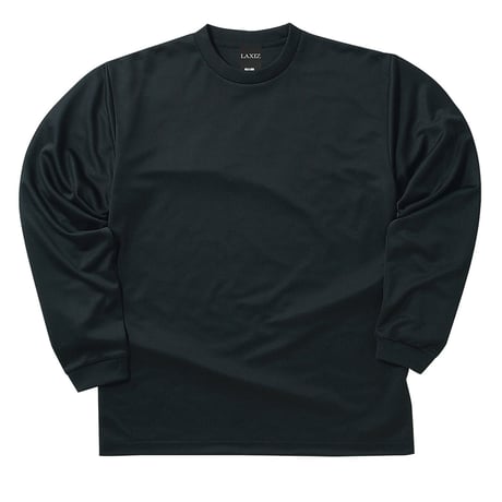 スポーツドライロングTシャツ ブラック(アダルト)　[L01]【LAXIZ】