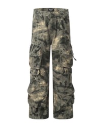 アウトドア 多ポケット 絞り染め 作業服 迷彩パンツ