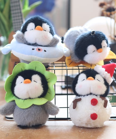 かわいい 萌 四季 小さなペンギン チャーム ぬいぐるみ バッグ 飾り  マスコット